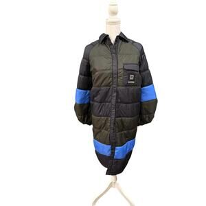 Ganni 66 North Colorblock Puffer Coat, Size Small
